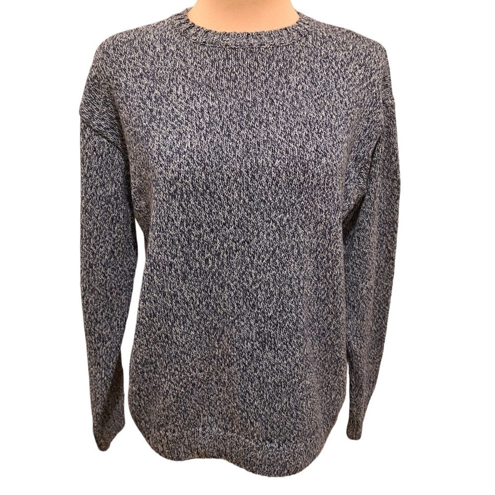 Charter Club Classic 100% Cotton Blue + White Sweater Size S